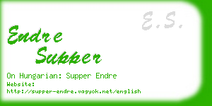 endre supper business card